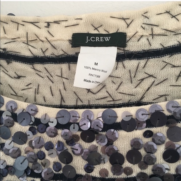 J.Crew Striped Sequin Confetti Sweater Dress - Picture 6 of 8